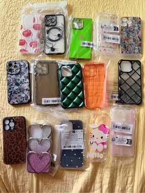 Assorted iPhone 13  Phone Case - screen protectors, and camera lens protectors.